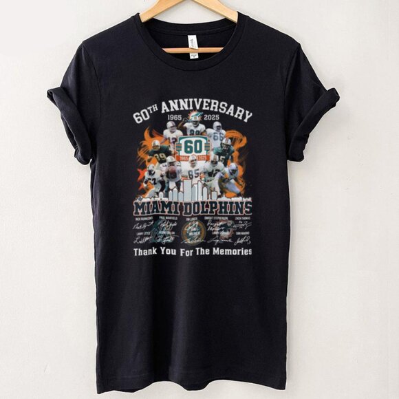 Garry S Other - 60 Years Of Miami Dolphins 1965-2025 Thank You For The Memories Shirt